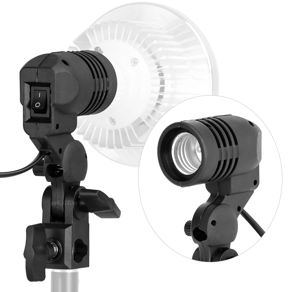 Photography Umbrella - Single Head Bulb Holder E27 Socket
