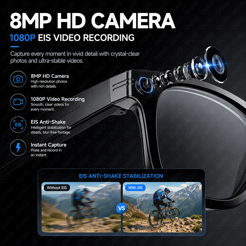 AI Smart Glasses 8MP Camera 32 - Photography Japanese recension och pris